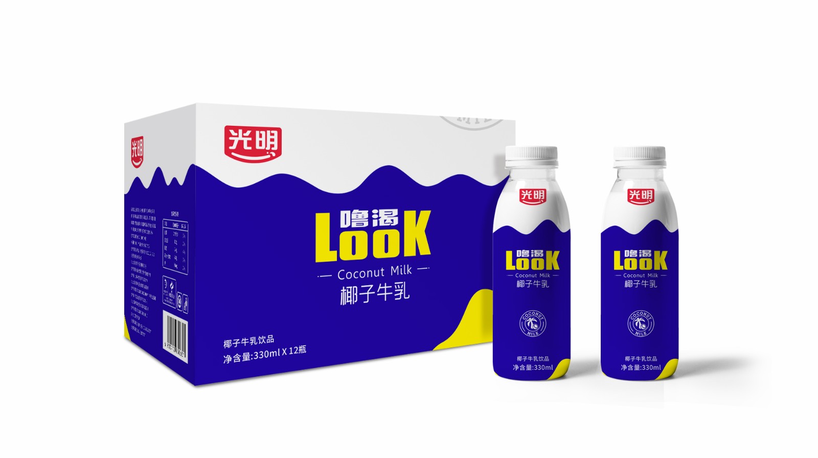 光明look椰子牛乳飲品包裝設(shè)計(jì)(圖6)